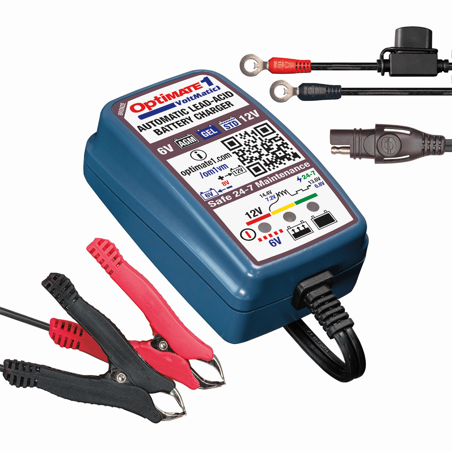 Chargeur de batterie moto OptiMate 1 TecMate 6V 12V maintien de charge TM400A