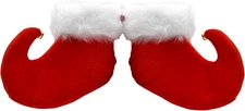 Nicky Bigs Novelties Unisex Adult Christmas Santa Red and White Elf Shoes... 