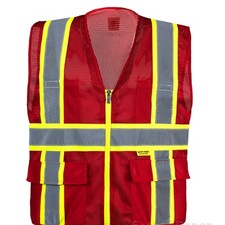 Red Mesh Reflective Safety vest