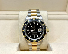 2006 Rolex Submariner Black 16613 40mm 18k Yellow Gold Stainless Steel Box Paper 4