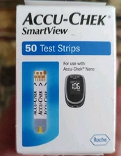 Accu-Chek SmartView Test Strips 50 count box  Exp 10/31/2024