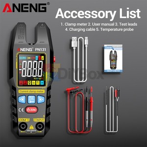 ANENG PN131 Multimètre numérique AC DC Gamme automatique de mesureur U-Clamp d'amplificateur Volt Ohm Hz