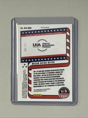 2026 Stars And Stripes Micah Delos Reyes Red Auto /99 | eBay