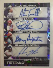 2025 Leaf Optic Chrome 4 Signature card Larkin Trammell Dunston Templeton 1/1