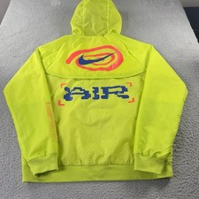 Nike Catching Air Windrunner Jacket Mens Large Neon Green Lightweight Hooded