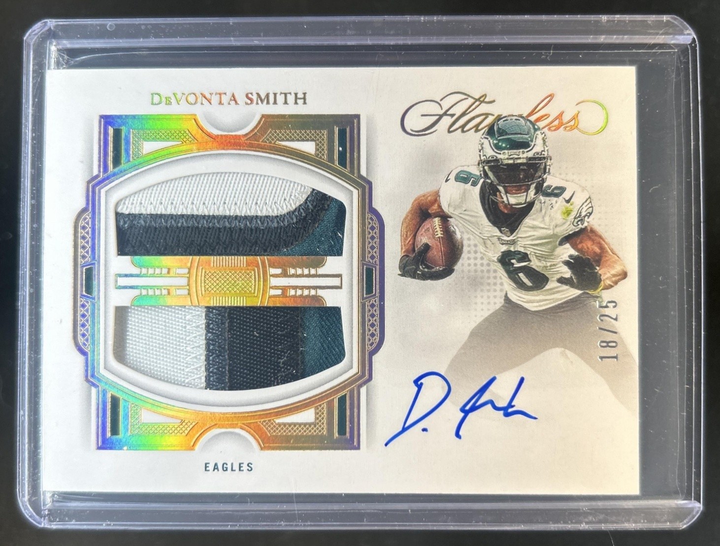 2022 Panini Flawless DeVonta Smith Dual Patch Auto Autograph #/25