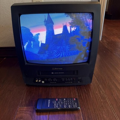 Emerson EWC1304 13  CRT TV VHS Combo Tested Working Great Retro Gaming AV Inputs