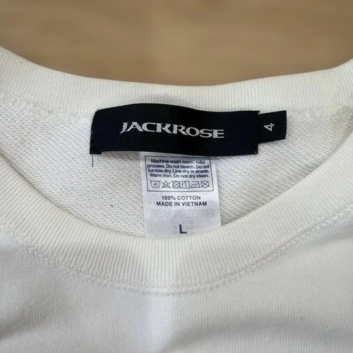 JACKROSE Art Print Sweatshirt L Size White Men's Fashion Top image 3