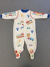 Vintage Carter  s Baby Sleeper Traffic Cars Footed One Piece USA 18  24M