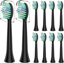 Replacement Toothbrush Heads   Black 5-Pack   Compatible with Multiple Electri
