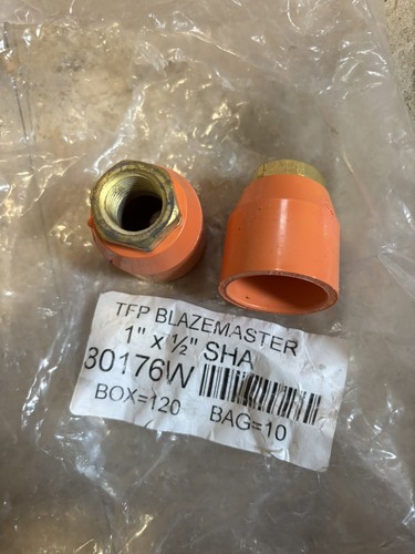 78 total TFP Blazemaster 80176W 1" x 1/2" CPVC Adapter; SOCxFPT (048180)