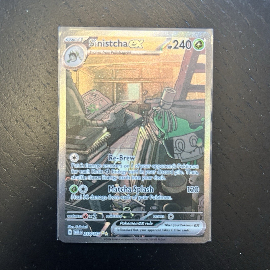 Pokemon TCG Sinistcha ex 210/167 SV06 Twilight Masquerade SIR Full Art Holo