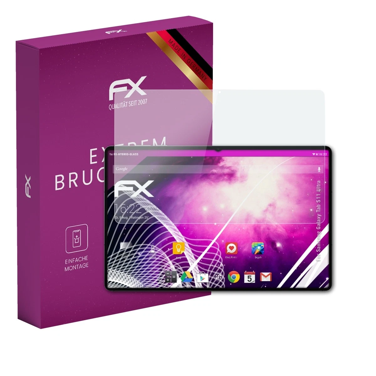 AtFoliX Glass Film for Samsung Galaxy Tab S11 Ultra Screen Protector 9H Armor
