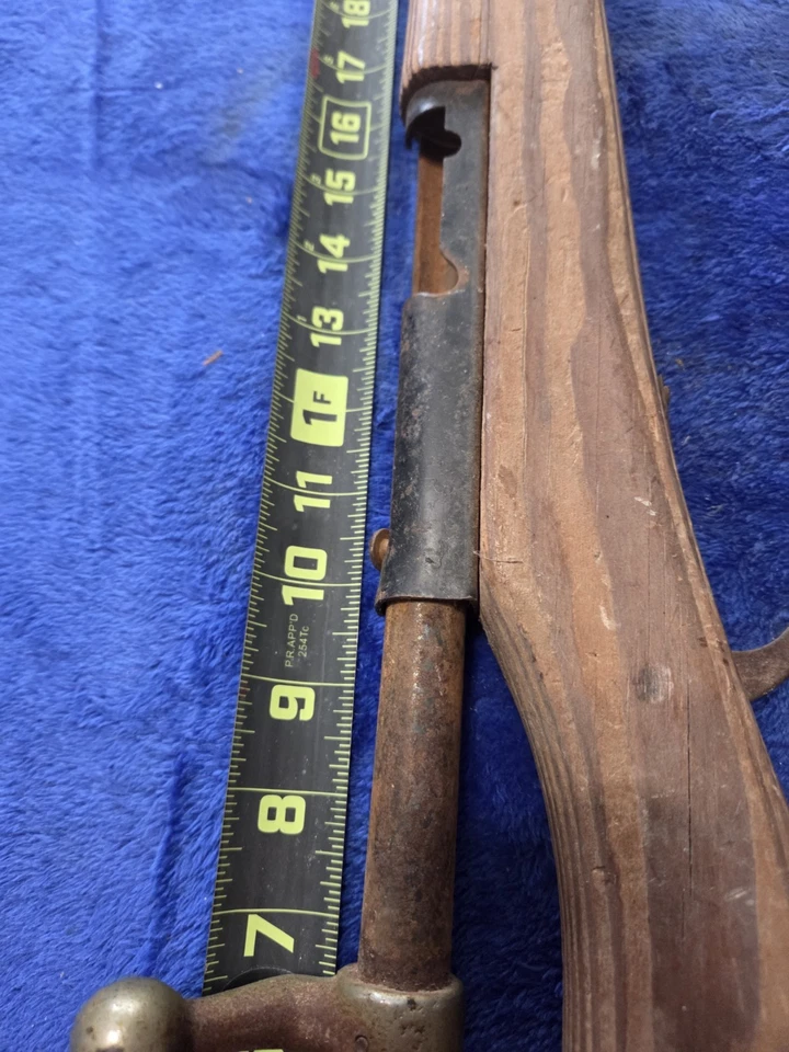Ww2 Era Toy rifle Pine & Metal..30 Caliber(?)Needs Restoration. - Image 4 of 4