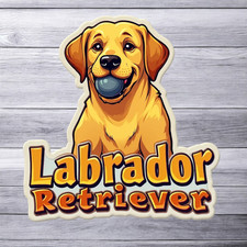 Labrador Retriever Sticker Vinyl Decal Yellow Lab Dog Breed Cute Pet