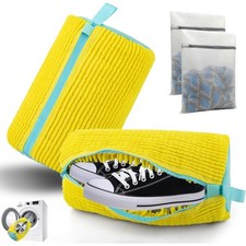 Shoe Washing Machine Bag 4 Pack  Sneaker Cleaner YKK Zipper Chenille Deep Clean