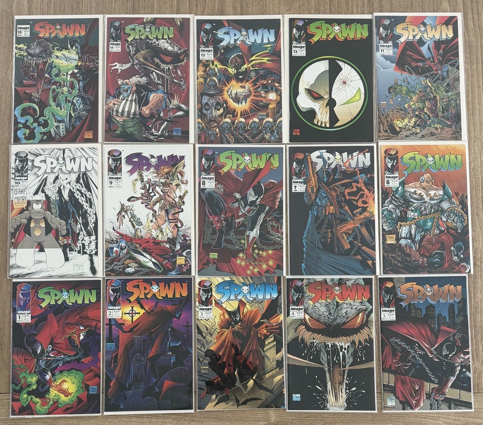 Spawn #1-15 Complete Set 1992-93 Image Comics Todd McFarlane VF/NM