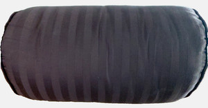 Bolster Pillow - Cylindrical Shape - Deep Purple - Satin-Like Sateen Stripes -