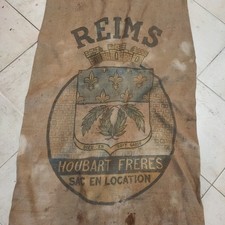REIMS -HOUBART frères-Sac Toile de Jute  -dieu en soit en soit gardé 