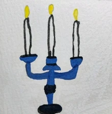 Candles Original Painting – 12x12 Impressionist Canvas Cottagecore By GAT