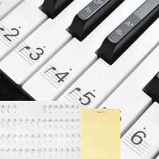 Piano Keyboard Stickers for 61/54 Keys, Numbe...