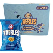 Seabrook Trebles Sea Salt & Cider Vinegar 8 x 120g Bulk Case - Sharing Snacks