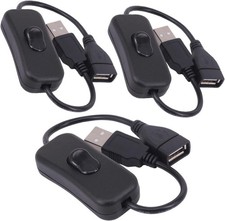 1/3 Pack Male to Female USB Cable with On/Off Switch USB Extension Inline Rocker