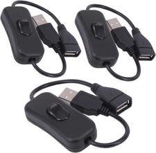 1/3 Pack Male to Female USB Cable with On/Off Switch USB Extension Inline Rocker