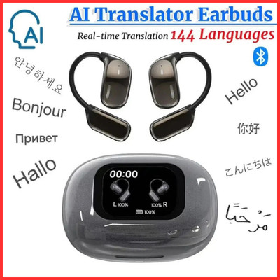 144 Sprachübersetzer Ohrhörer, AI Echtzeit Bluetooth Kopfhörer