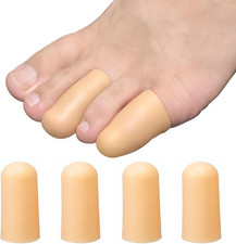 4 Pack Gel Toe Cap and Protector for Small Toe - Cushions and Protects, Toe Cove