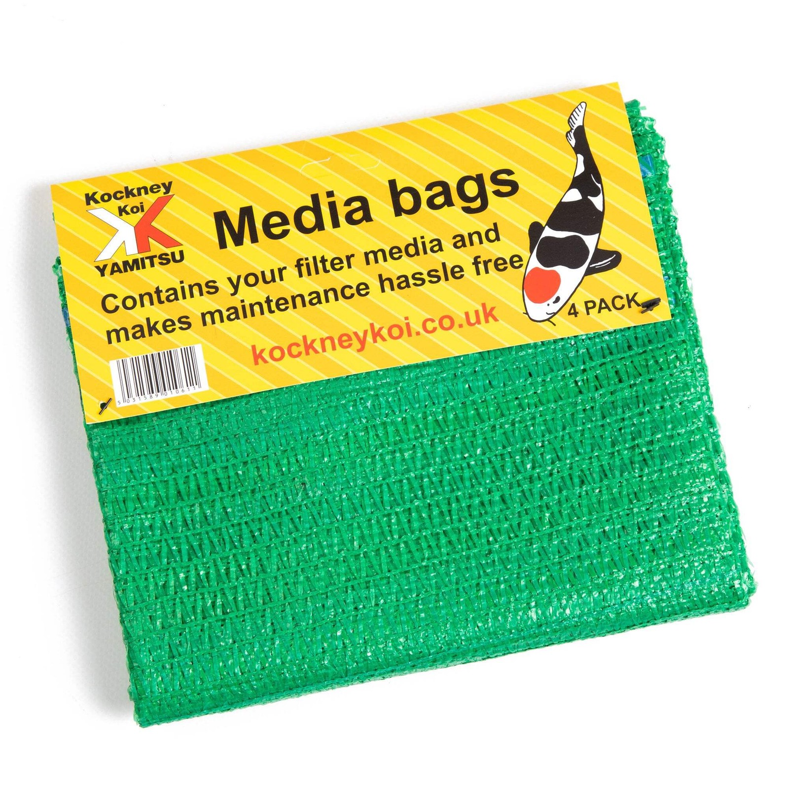 Kockney Koi Pond Filter Media Bag - 50cm x 80cm (4pk) - Reusable & Drawstring