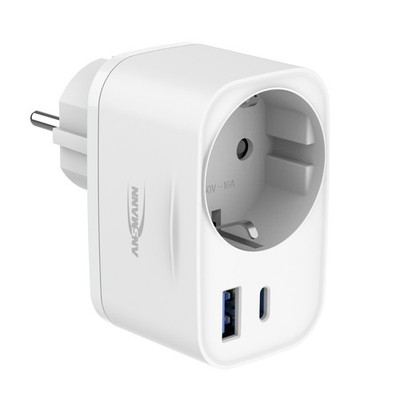 ANSMANN Steckdosenadapter 20W, USB C & USB A Ladegerät zum Schnellladen