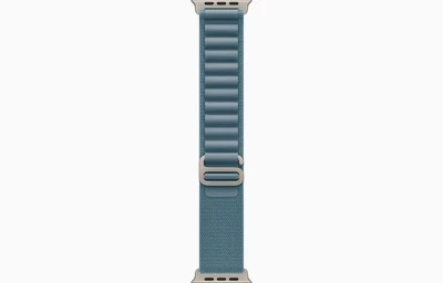 Generic Watch Band 49mm Apple Ultra 1, 2 & 3 Natural Titanium. Alpine Light Blue