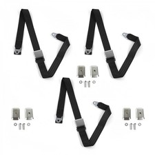 1981 - 1987 Airplane 2pt Bk Lap Bench Blt Kit Wbkts 3 Belts 1981 - 1987 Airplane 2pt Bk Lap Bench Blt Kit Wbkts 3 Belts