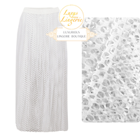 Fading Net Skirt Wolford S White Weiß Filigranes Transparent Netz Rock Kleid