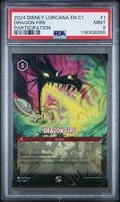 Dragon Fire 1 PSA 9 DLC Participation Promo Prize	Disney Lorcana Graded Slab Eng