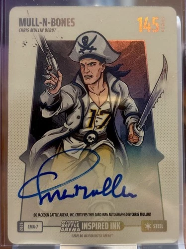 Bo Jackson Battle Arena - Mull-N-Bones - Chris Mullin Debut- Steel Foil Auto