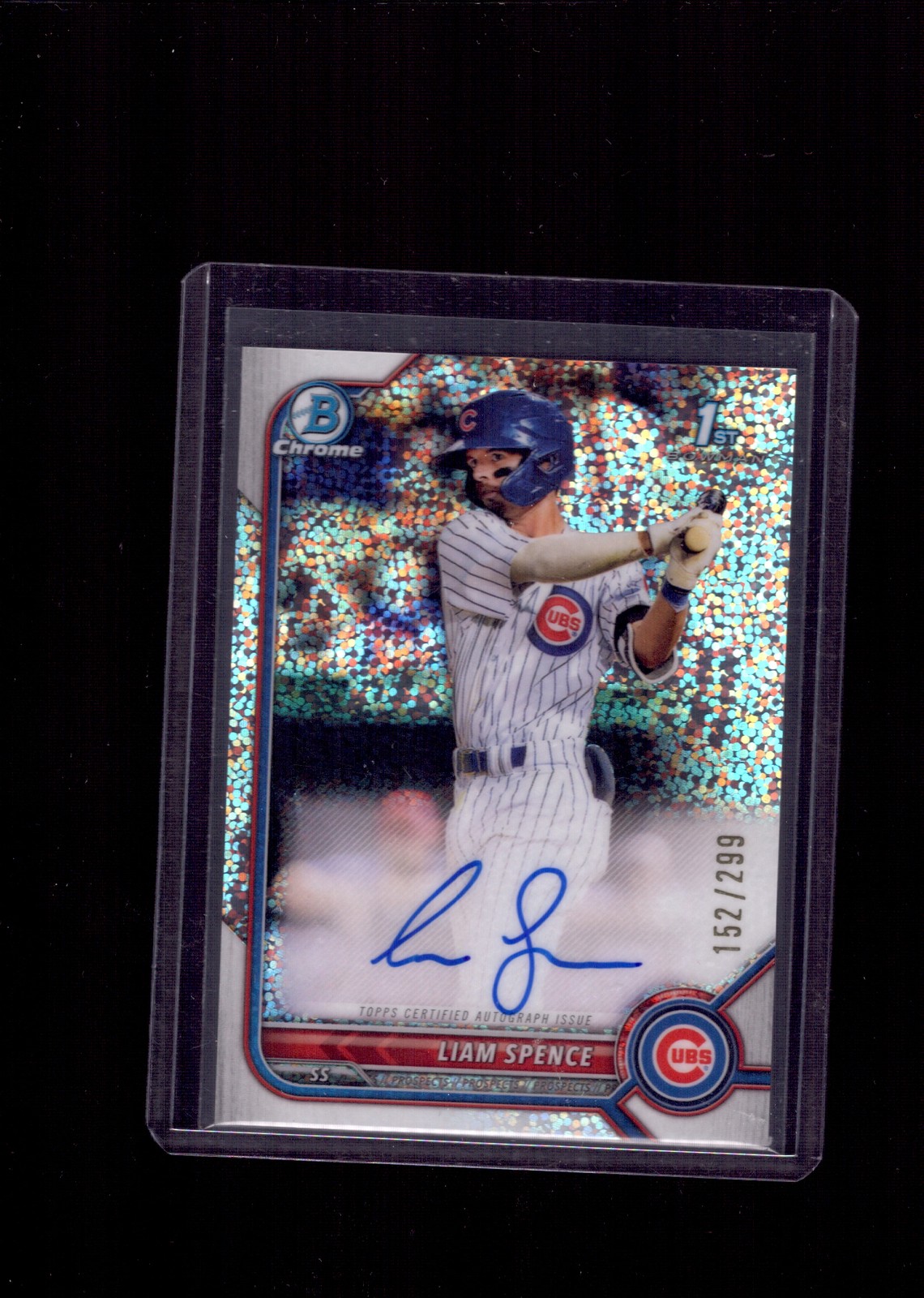 2022 Bowman Chrome Liam Spence Autographs Speckle Refractor #/299