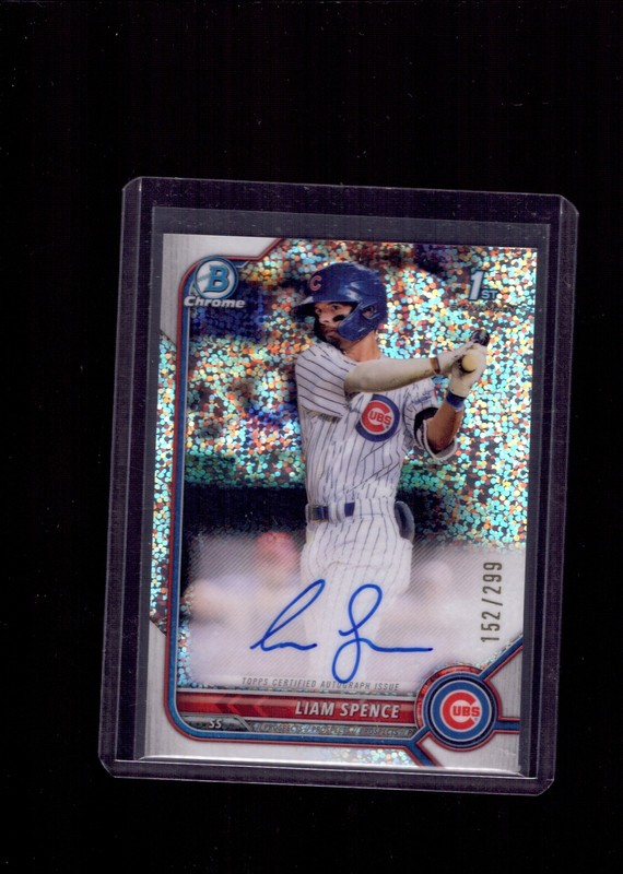 2022 Bowman Chrome Liam Spence Autographs Speckle Refractor #/299