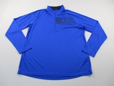 Under Armour Sweatshirt Mens XL Blue Quarter Zip Outdoor Long Sleeve Stretch