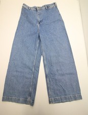 Free People We The Baggy Wide Leg High Rise Blue Jeans Womens 29