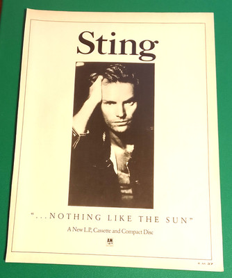 Sting - Nothing Like The Sun - Original A4 Size Advert