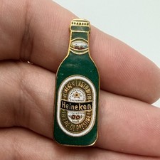 Heineken Pale Lager Beer Bottle Lapel Pin Green Gold Brewery Advertising Vintage