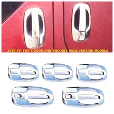 Chrome Door Handle SET 5 door (2 HOLE) For TRAFIC VIVARO PRIMASTAR 2001 to 2014