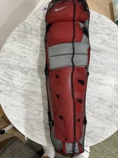 NEW! Nike Vapor Pro Baseball Catchers Leg Guards Size 20” Red/Grey PBP512-676