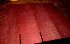 3.5" 8 PIECES THIN, KILN DRIED, SANDED PURPLEHEART 12" X 3 1/2" X 3/8" LUMBER