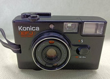 Konica EFJ Auto Date Black Pop 35mm Compact Film Camera Hexanon 36mm f4 Lens