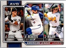 2026 Topps AARON JUDGE/BO BICHETTE/JACOB WILSON #204 NM NYYBJA