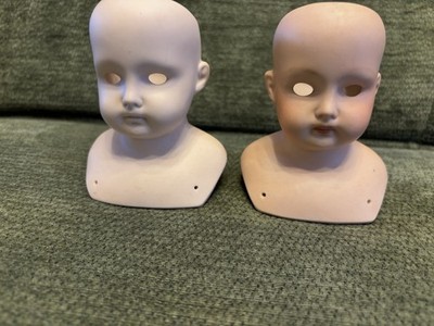 2 Vintage Darling Porcelain Doll Heads ￼