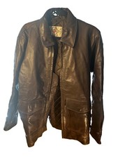 Rare GOLDEN BEAR Vintage Dark Brown Leather Jacket/Blazer Size 40 Made In USA